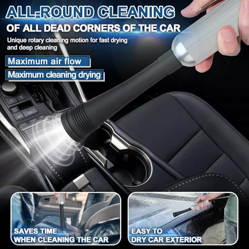 PARAROSE Car Detailing Cleaning Gun,Car Detailing Kit Interior Cleaner,High Pressure Blower Gun,Car Detailing Tools for Car Quickly Blasts Dirt and Dust Works with Air (Silver) - color: Silver