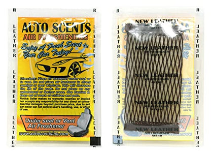 Individually Wrapped - Professional Car Air Freshener Pads - Remove Smells & Add Ambience (15 Per Pack) (New Leather) - color: New Leather