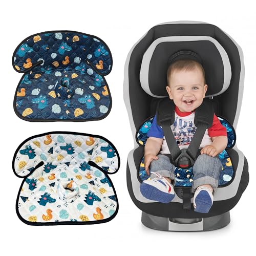 Gulissa 2 Pack Piddle Pad - Potty Training Car Seat Protector, Waterproof Car Seat Cover for Car Seats & Strollers, Non-Slip, Leak-Proof & Washable Fits All Seats for Ages 6 Months to 4 Years (Blue) - color: Dinosaur