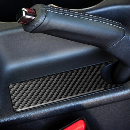 Parking Brake Cover Handbrake Panel Trim Stickers Decals Real Carbon Fiber Compatible with Hyundai Genesis Coupe 2013 2014 2015 2016 Interior Accessories - color: Handbrake Panel