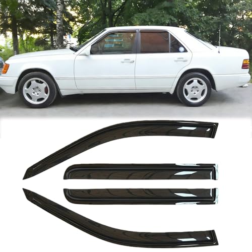 Rainproof Side Window Wind Deflectors for Benz C-Class W202 1994-2000 | Tape-on Sun Rain Guards, Stylish Car Window Visors & Vent Deflectors Installation Tape Included MB05 - size: C-CLASS W202 1994-2000