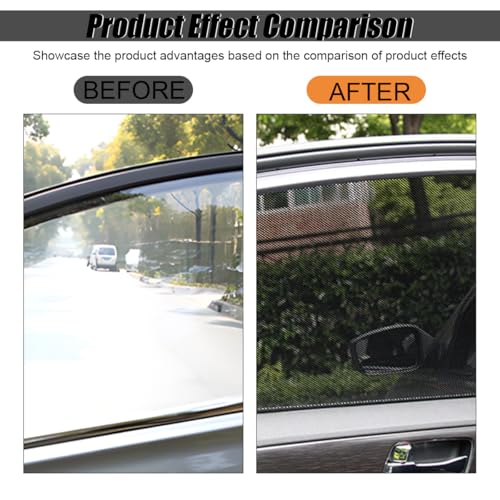 ZIMISI 4PCS Car Side Window Sunshade, Block UV Rays Car Window Shade for Baby, Reusable & Washable Static Cling Film Stickers, Windshield Sun Shade Privacy Protector Accessories