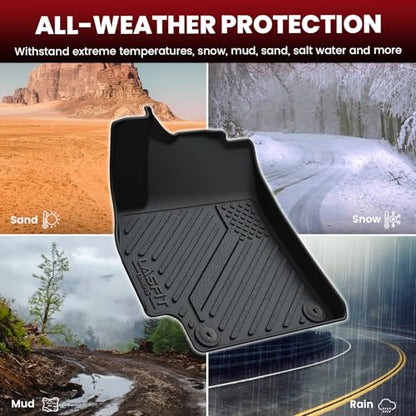 LASFIT Floor Mats & Cargo Mat for Kia K4 2026 2025 All Weather TPE Custom Fit Floor Liner 1st & 2nd Row Full Set Car Mats and Trunk Mat Accessoires, Black - size: 3)For Kia K4 | 2025-2026