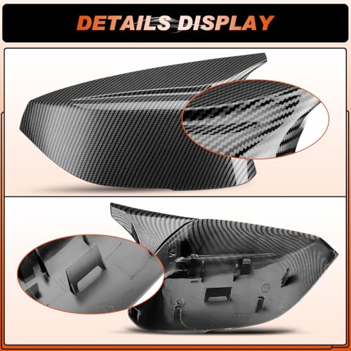 ACLONG Carbon Fiber Mirror Cover Caps Rearview Side Mirror Covers Fit for Infiniti Q50 2014-2022 Infiniti Q60 2017-2022 Left Driver Side Right Passenger Side-2 PCS - size: Fit for Infiniti Q50 2014-2022-Carbon Fiber