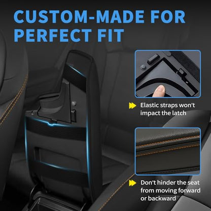 Center Console Armrest Cover for Subaru Crosstrek 2018-2023 and Impreza 2017-2023 Accessories, Premium Leather Arm Rest Cover Pad, Car Middle Console Lid Cover (Orange Stitching) - size: 2018-2023 Subaru Crosstrek & 2017-2023 Impreza