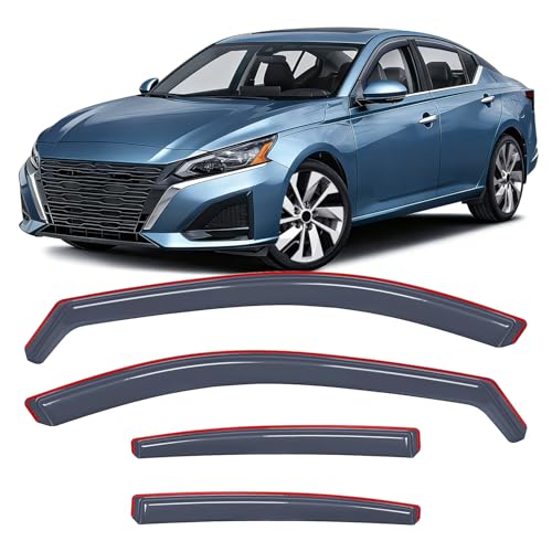 Nilight Side Window Visors for Nissan Altima 2019–2026, Light Smoky Blue Rain Guards Vent Visors Window Deflector, Reduce Wind Noise for Comfortable Driving, 4PCS - color: Nissan Altima 2019-2026