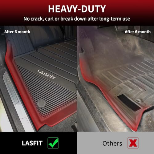 LASFIT Floor Mats for BMW 3 Series 2012-2018 320i 328d 328i 330e 330i 335i 340i M3 RWD & Sedan Only(Not for 335is, X-Drive, GT), All Weather TPE Custom Fit Car Liners 1st & 2nd Row Mat, Black - size: 7) 3 Series 2012-2018 | Floor Mats
