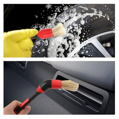 5 Pack Car Wheel Cleaner Brush Kit, Microfiber Cleaning Brush for Tire & Rim, Bendable & Durable, Detailing Brush Set for Cars, Trucks, Suvs & Motorcycles