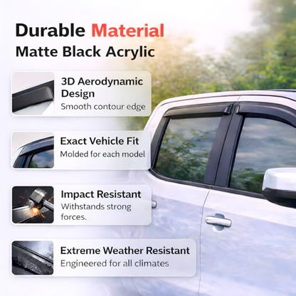 KPY Rain Guards Fit for 1998-2004 Nissan Frontier Standard/King Cab, Out-Channel Window Visors Vent Wind Deflectors 2PC, Truck Accessories for 98-04 Frontier Standard/King Cab - size: 1998-2004 Frontier King/Standard Cab