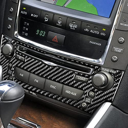 NVCNX Real Premium Carbon Fiber for Lexus IS250 is 250 IS350 2006-2013 2007 2008 2009 2010 2011 2012 / IS250C IS350C 2010-2015 Accessories Car Dash Multimedia Button Panel Cover Interior Trim 1PC - color: CD Panel