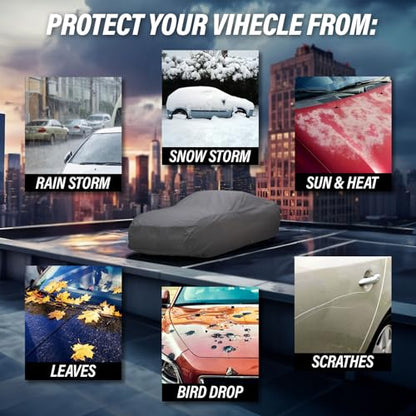 5-Layer Full Car Cover – Semi Custom Fit for Chevrolet Chevelle 1968-1972 Hardtop Sedan 2/4-Door | All-Weather Protection: Dustproof, Windproof, UV-Resistant, Breathable & Durable - size: Chevy Chevelle 1968-1972 Hardtop Sedan 2/4-Door