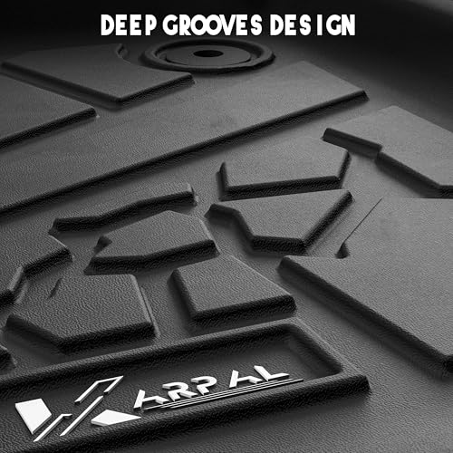 KARPAL Floor Mats for Dodge Durango 2016-2026 / Jeep Grand Cherokee 2016-2021, All Weather TPE Custom Fit Floor Liners Car Mats Accessories, Front & 2nd Row - style: 2016-2021 | For Jeep Grand Cherokee WK & Dodge Durango | 1st & 2nd Row