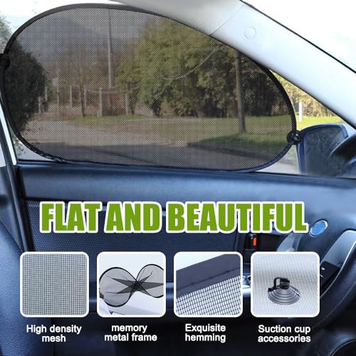 2PCS Car Window Shade, 25"×15" Side Window Sun Shade Blocker with Suction Cups, Mesh Vehicle Window Screen Provide Glare and UV Rays Protection for Baby, Universal Car Accessories for Most Models - color: 25.3"x14.5"/2PCS
