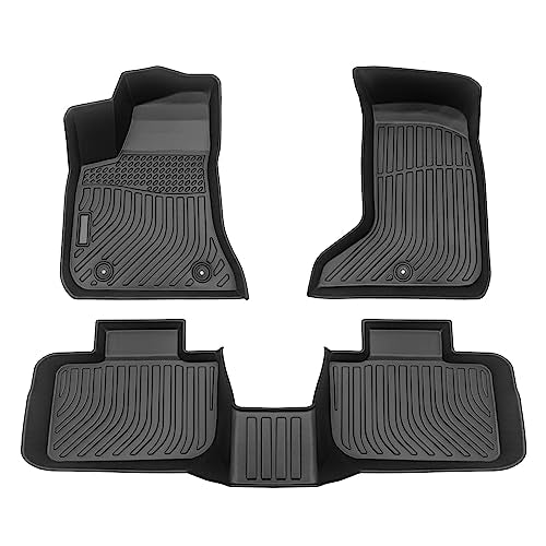 Car Floor Mats for 2011-2023 Chrysler 300-AWD &2011-2022 Dodge Charger,TPE Rubber Floor Mats Waterproof Odorless Anti-Slip Front & 2nd Row Black - color: 2011-2023 Chrysler 300-AWD & 2011-2022 Charger