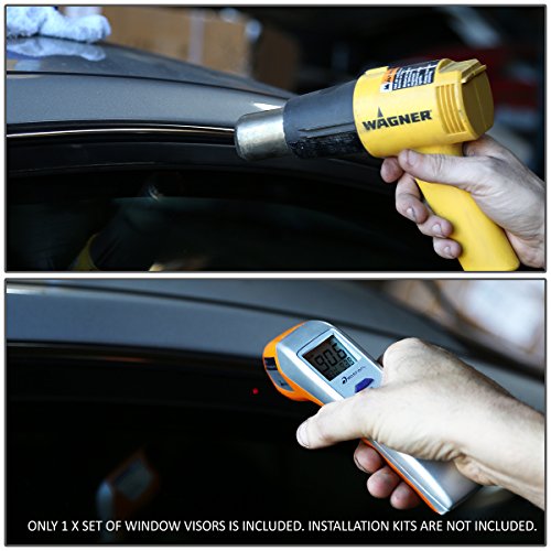 Auto Dynasty Rain Guards Tape-On Compatible with 2005-2010 Toyota Sienna, Acrylic Window Visor Deflector - size: 05-10 Toyota Sienna