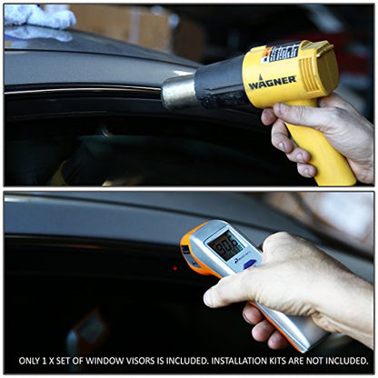 Auto Dynasty 4Pcs Tape-On Window Visor Rain Guard Compatible with 1993-1998 VW Golf Jetta 4-Door, Rain Shields Vent Shade Wind Deflector, Acrylic - size: 93-98 Volkswagen Golf 4-Door / Jetta 4-Door