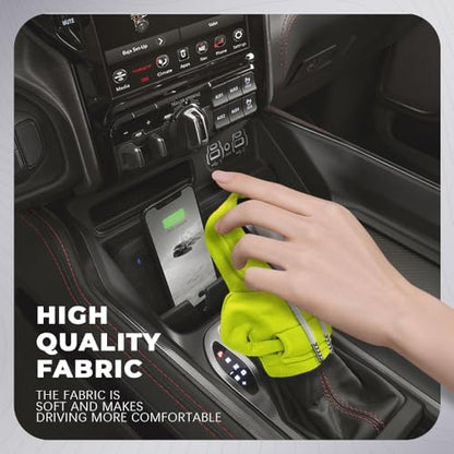 Gear Shift Hoodie, Gear Shift Cover, Fashionable Hoodie Automotive Gear Shift Knob Protector, Car Accessories Mini Sweater Gear Shift Knob Cover for Car Gear Shift Levers (Green) - color: Green