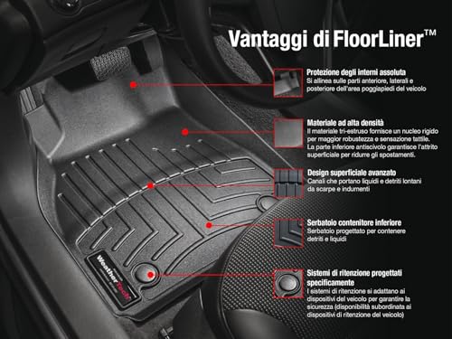 WeatherTech Custom Fit FloorLiners for Toyota Tacoma - 1st & 2nd Row (4412991-448722), Black - color: Black