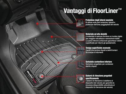WeatherTech Custom Fit FloorLiners for Toyota Tacoma - 1st & 2nd Row (4412991-448722), Black - color: Black