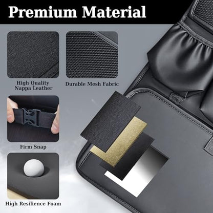 Coverado Backseat Car Organizer, Nappa Leather Car Seat Organizer with Touch Screen Tablet Holder, Foldable Food Tray, Kick Mats Protector, Multi Car Storage Accessories, Garbage Bag Holder-1 Pack - size: 1 Pack-Original