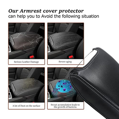 SKTU for 2024 2025 2026 Nissan Pathfinder Armrest Cover 2022-2026 Pathfinder Center Console Cover Nissan Pathfinder 2023 2024 2025 2026 Accessories 2022-2026 Pathfinder Center Console Cushion (Black) - color: 2022-2026 Pathfinder Black