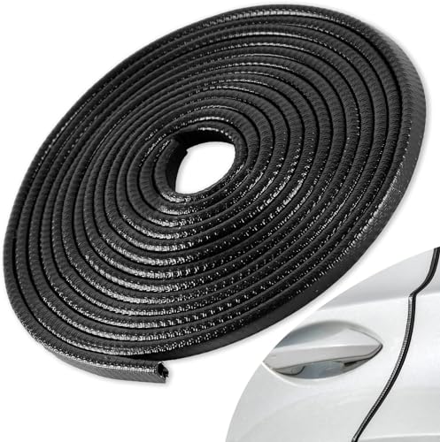 SINGARO 49Ft (15M) Car Door Edge Guard, No Glue Car Door Entry Guard Protective Strip, Rubber Edge Trim Car Door Protector, Applicable to Car, Truck, SUV and ATV, Car Exterior Accessories（Black） - color: Black, size: 49Ft/15M