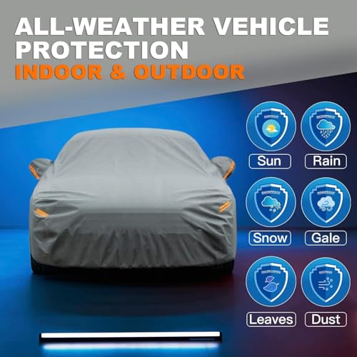 Kayme Heavy Duty Car Cover Custom Fit Porsche Macan, Waterproof All Weather for Automobiles, Full Exterior Covers Rain Sun UV Protection. - size: Custom Fit Porsche Macan-1