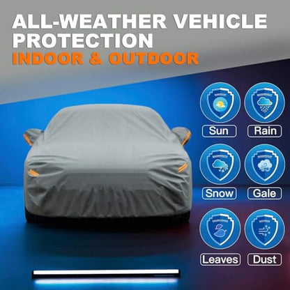 Kayme Heavy Duty Car Cover Custom Fit Porsche Cayenne, Waterproof All Weather for Automobiles, Full Exterior Covers Rain Sun UV Protection. - size: Custom Fit Porsche Cayenne-1