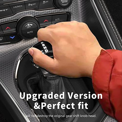 auovo Gear Shift Knob Trim Compatible with Dodge Charger Accessories 2015-2023 Challenger 2015-2024 / Durango 2016-2026 (Black-Purple) - color: Black-Purple