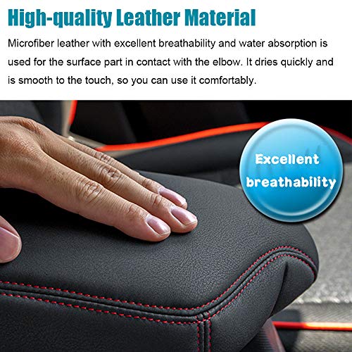LEXLEY Armrest Box Cover Center Console Pad Waterproof Anti-Scratch Leather Protector Covers For CRV CR-V 2017 2018 2019 2020 2021 2022-Red Stitches - color: Red Stitches