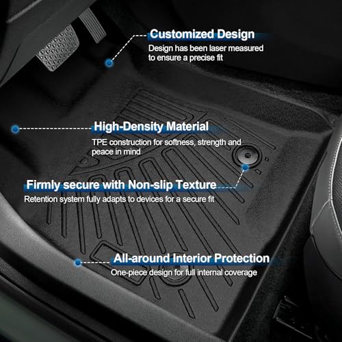 Peleus Floor Mats & Trunk Mat for Chevy Trax/Buick Envista 2024 2025 2026 All Weather TPE Protection Floor Liners Full Set with Cargo Liner for 2024 2025 Chevy Trax Buick Envista Accessories - style: for Chevy Trax/Buick Envista 2024+