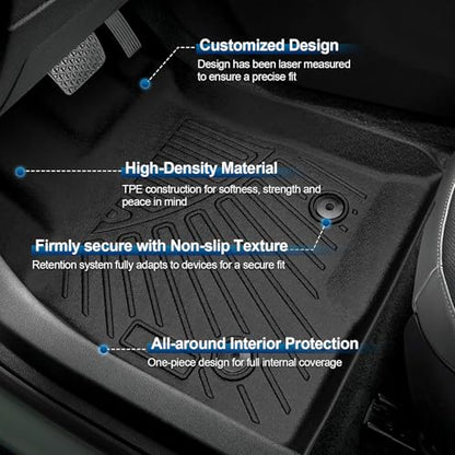 Peleus Floor Mats & Trunk Mat for Chevy Trax/Buick Envista 2024 2025 2026 All Weather TPE Protection Floor Liners Full Set with Cargo Liner for 2024 2025 Chevy Trax Buick Envista Accessories - style: for Chevy Trax/Buick Envista 2024+