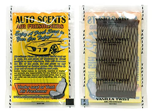 Individually Wrapped - Professional Car Air Freshener Pads - Remove Smells & Add Ambience (15 Per Pack) (Vanilla) - color: Vanilla