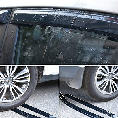 Side Window Wind Vent Deflector Dark Smoke Window Visor fit for 2013-2019 Ford Escape,4pcs Outside Mount Style Tap-On Nice Sun Rain Guards Set 94383 - size: 2013-2019 Ford Escape(Dark Smoke)
