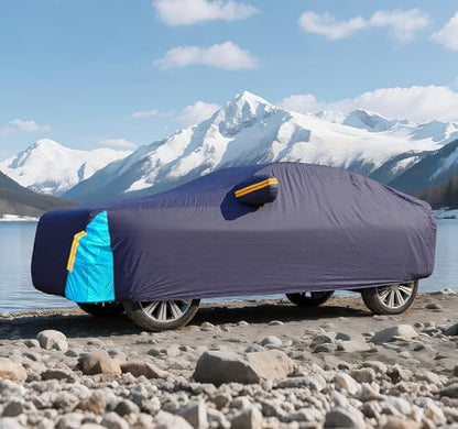 Car Cover Waterproof All Weather, 6 Layers Outdoor Full Exterior Cover Rain Sun UV Snowproof Protection with Zipper Cotton, Mirror Pocket for Mazda CX-5 - style: Mazda CX-5