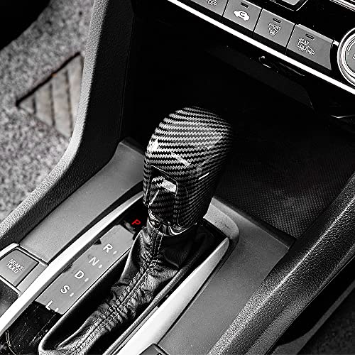 YINGTUU for Honda Civic 2016-2021Accessories Inerior Stickers Gear Shifting Knob Cover Decals Carbon Fiber Pattern - color: Gear Shifting Knob Cover