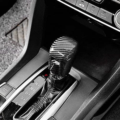 YINGTUU for Honda Civic 2016-2021Accessories Inerior Stickers Gear Shifting Knob Cover Decals Carbon Fiber Pattern - color: Gear Shifting Knob Cover