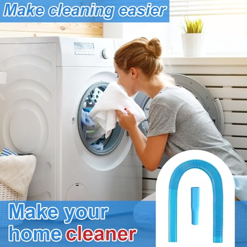 Upgraded Dryer Vent Cleaner: Universal Vacuum Hose Kit Attachment for Lint Removal Fits All Vacuums Cleaner Dryer Cleaning Tools for Clogged Ducts (Blue) - color: Blue