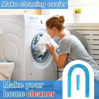Upgraded Dryer Vent Cleaner: Universal Vacuum Hose Kit Attachment for Lint Removal Fits All Vacuums Cleaner Dryer Cleaning Tools for Clogged Ducts (Blue) - color: Blue