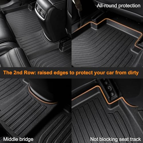 Binmotor-Floor Mats Cargo Liner Set for GMC Terrain 2012-2017 Chevy Equinox, All Weather Car Floor Mats 2017 GMC Terrain/Chevy Equinox Accessories for Terrain - style: 2) Car Mats for GMC Terrain / Chevy Equinox (2012-2017)