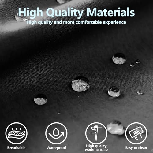 HChengkikz Car Seat Covers Full Set, Waterproof Neoprene Car Seat Covers, Airbag Compatible, Universal Automotive Seat Covers for Most Cars, SUVs, Trucks (Black + Red) - color: Black Red, size: Full Set