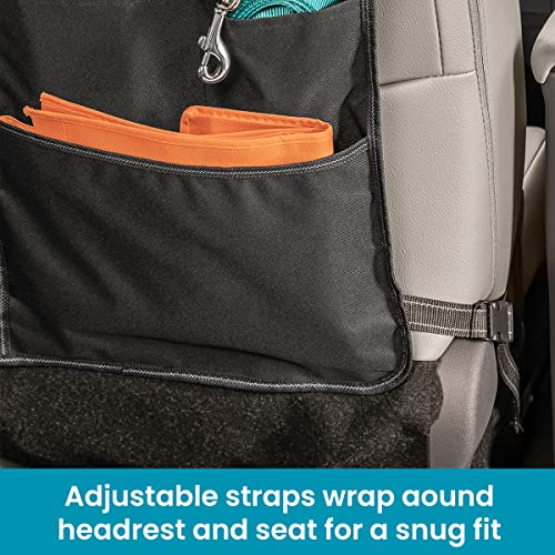 High Road BackPockets Seat Back Organizer - Back of Seat Organizer and Seat Protector with Storage Pockets and Bag Dispensers for Car, SUV, Truck or Van