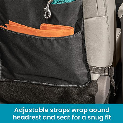 High Road BackPockets Seat Back Organizer - Back of Seat Organizer and Seat Protector with Storage Pockets and Bag Dispensers for Car, SUV, Truck or Van