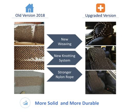 Natural Wood Beaded Seat Cover Massaging Cooling Cushion for Car Truck. Keeps The Back from Getting Sweaty While Driving. Makes Driving More Bearable and Less Painful On Long Trips - size: Everyday Vechicles (Pickup, Suv, Sedan, Mpv)