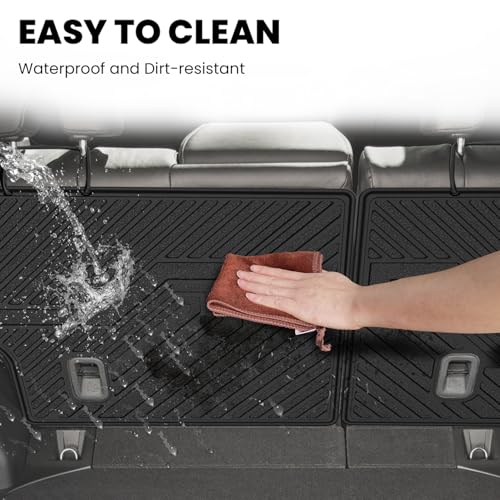 LASFIT Rear Seat Back Protector for Honda CRV 2012-2016, All Weather TPE Pet Friendly Custom Fit CR-V Second Row Back Seat Cover Backseat Mat Liner Accessories, Black - style: 2）For Honda CR-V | 2012-2016 | Seat Back Protector