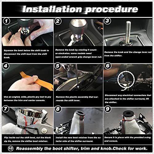 Aramox Shift Knob Limiter,Universal Car Shift Knob Boot Retainer Limiter Shifter Shifting Head Buckle Stopper(Black)