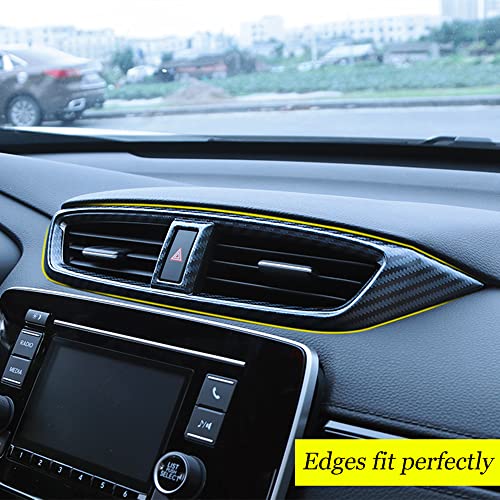 for CRV 2017-2022 Air Vent Trim Central Consoles Wind Outlet Panel ABS Carbon Fiber Grain Dashboard Stickers for CR-V CRV 2017 2018 2019 2020 2021 2022 LX, EX, EX-L, Touring, Hybrid - color: Central Consoles Wind Outlet Frame