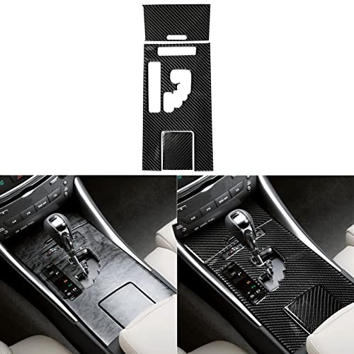 NVCNX Real Premium Carbon Fiber for Lexus IS250 is 250 IS350 2006-2013 2007 2008 2009 2010 2011 2012 / IS250C IS350C 2010-2015 Accessories Center Console Gear Shift Panel Cover Interior Trim Kit 3PCs - color: Gear Shift Panel Kit - A
