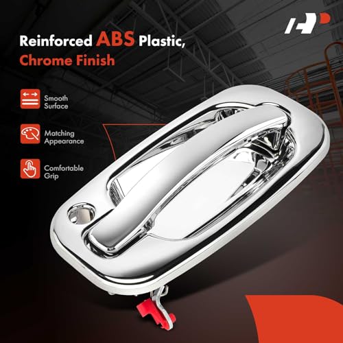 A-Premium - Tailgate Handle with Bezel & Front Exterior Door Handles - Compatible with 1999-2007 Chevy Silverado & GMC Sierra 1500 2500 3500 - Pack of 4, Front & Tailgate, Replace# 15034985, 15034986