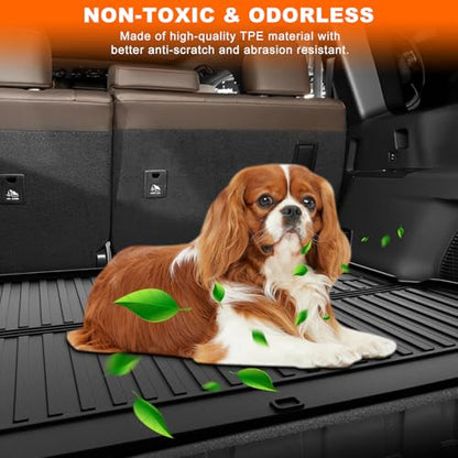 AOMSAZTO Cargo Mat Compatible with Toyota Land Cruiser & GX550 2024-2025: TPE All Weather Protection Car Cargo Liner - Interior Accessories - Rubber Truk Mat (Only for 5 Seat) - style: 2024-2025 | For Toyota Land Cruiser Cargo Mat